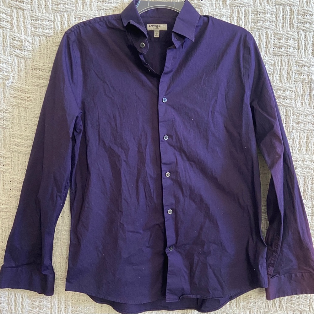 Express Mens Fitted  Dress Shirt with Flaws